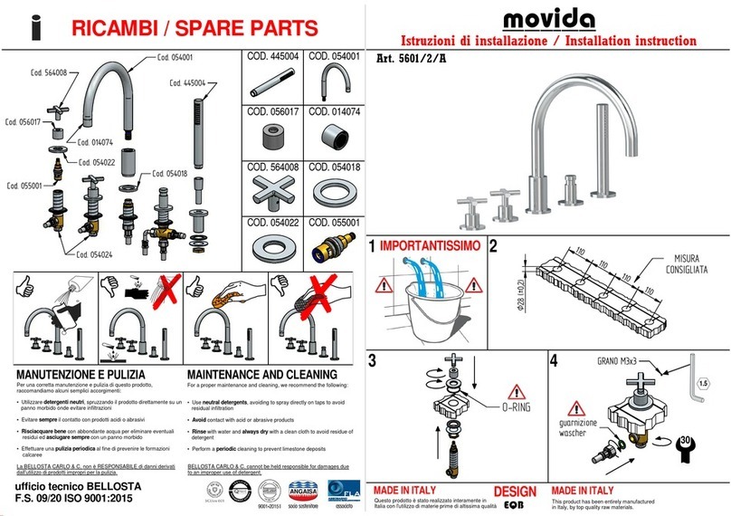 BELLOSTA movida 5601/2/A Installation instruction BELLOSTA movida 5601/2/A Installation instruction