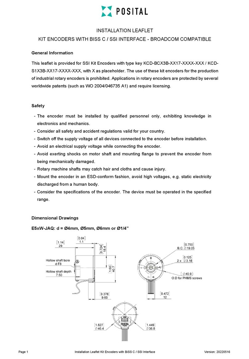POSITAL KCD-BCX3B 17 Series Installation leaflet