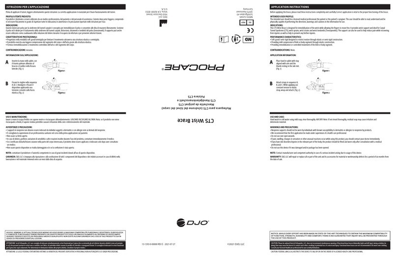 DJO ProCare CTS Application Instructions