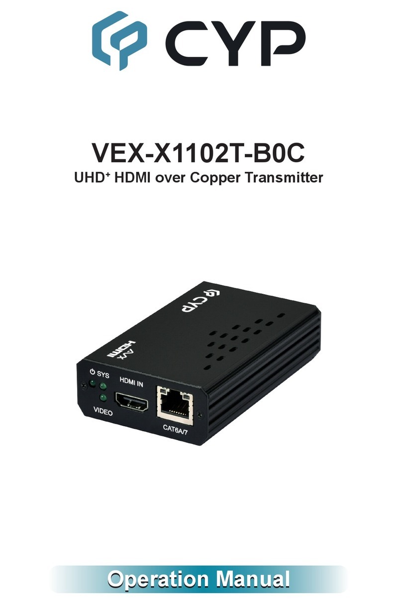 CYP VEX-X1102T-B0C Operation manual
