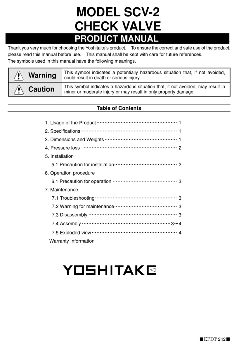 Yoshitake SCV-2 product manual