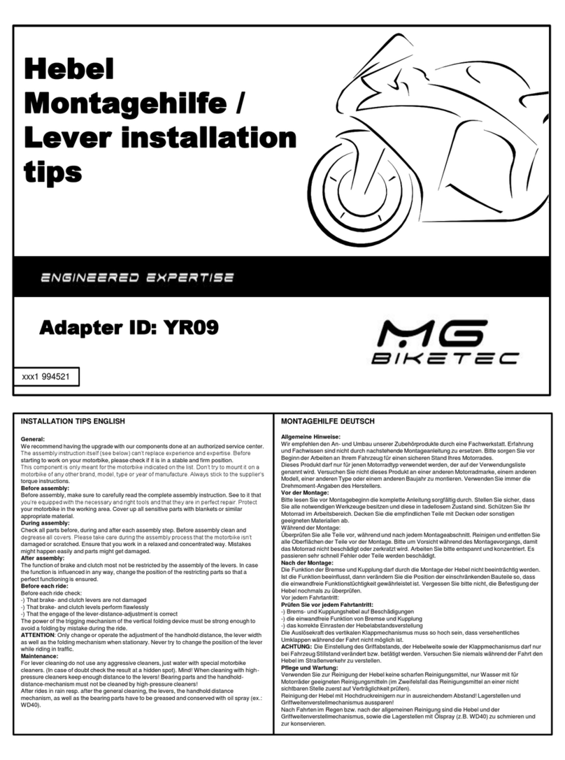 MG Biketec YR09 Installation tips