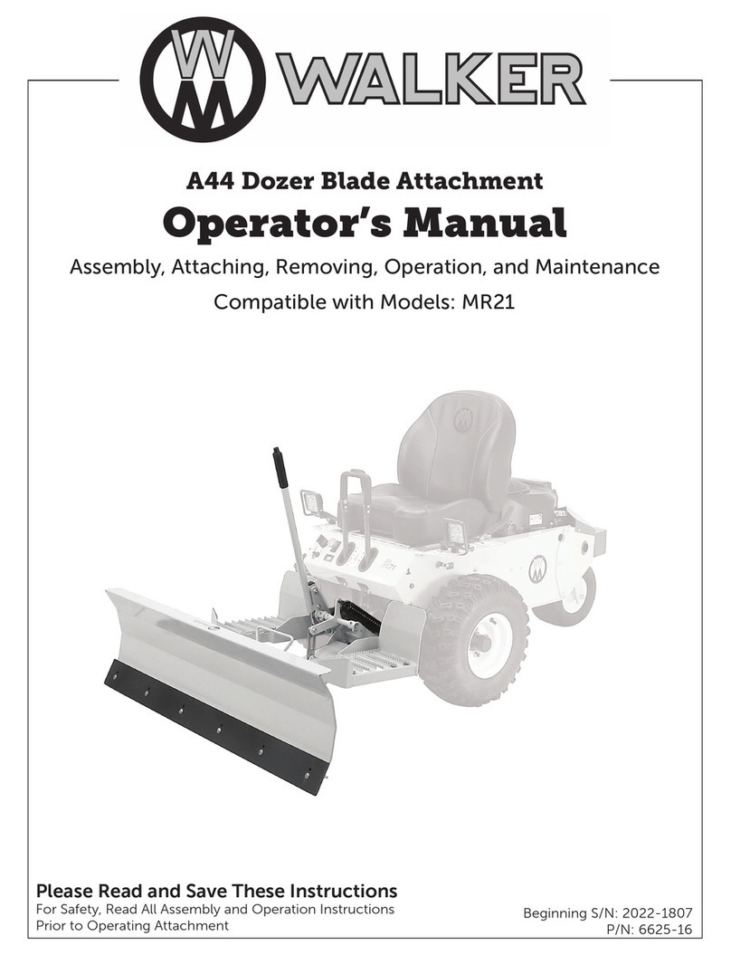 Walker A44 Assembly instructions operator's manual