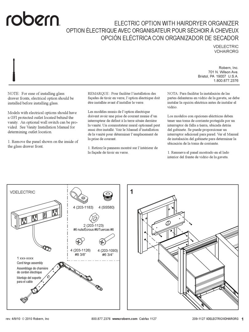 Robern VDELECTRIC installation instructions