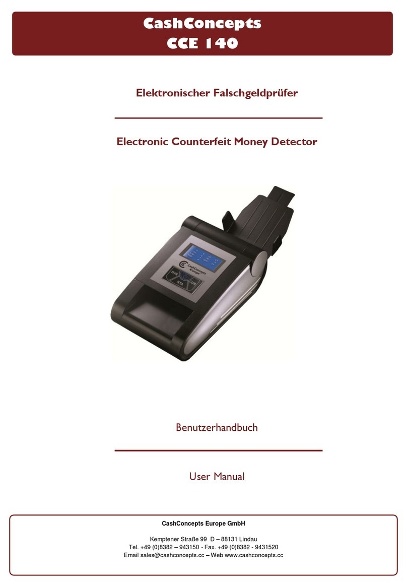 CashConcepts CCE 140 user manual