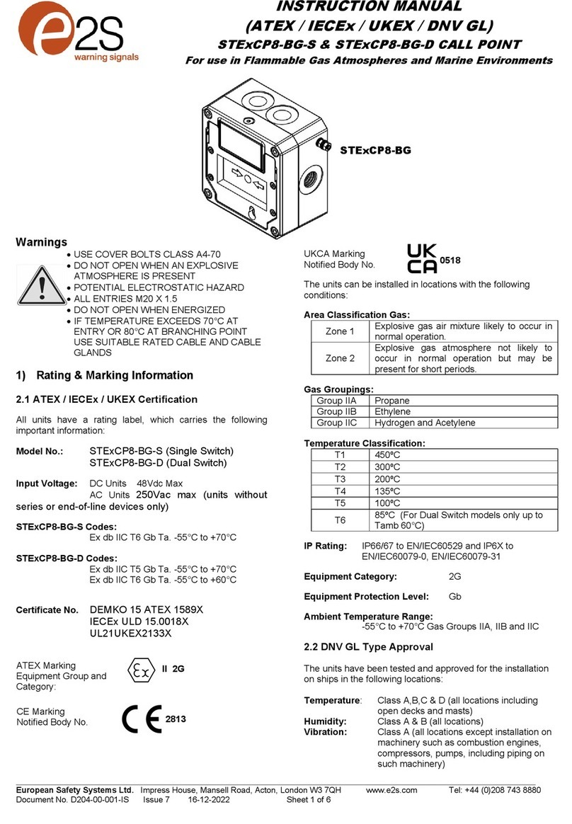 E2S STExCP8-BG-S User manual