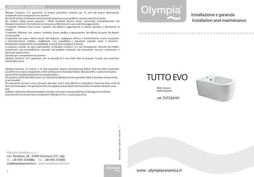 Olympia TUTTO EVO TUT220101 Installation and Maintenance
