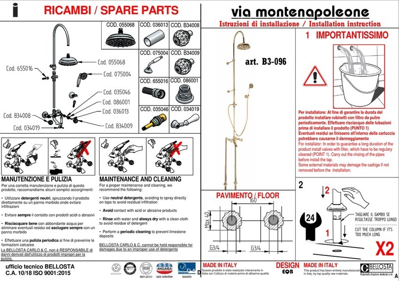 BELLOSTA via montenapoleone B3-096 User manual