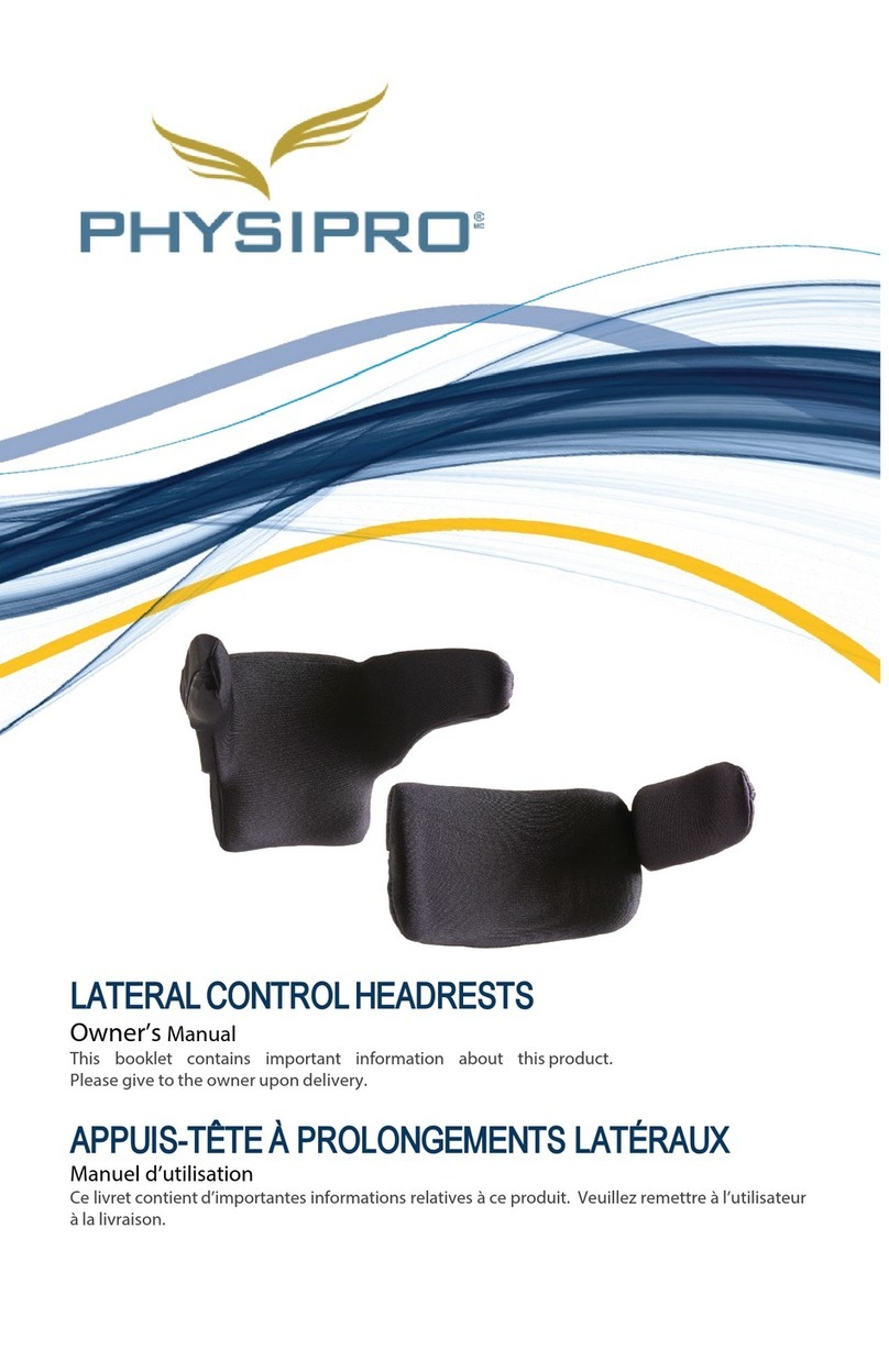 Physipro LATERAL CONTROL HEADREST owner's manual
