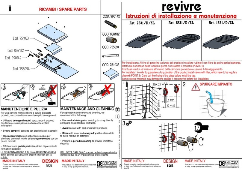 BELLOSTA revivre 7531/D/SL User manual BELLOSTA revivre 7531/D/SL User manual