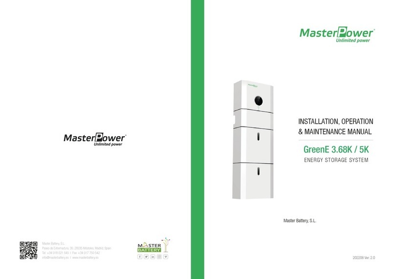 MasterPower GreenE 3.68K Installation, operation & maintenance manual