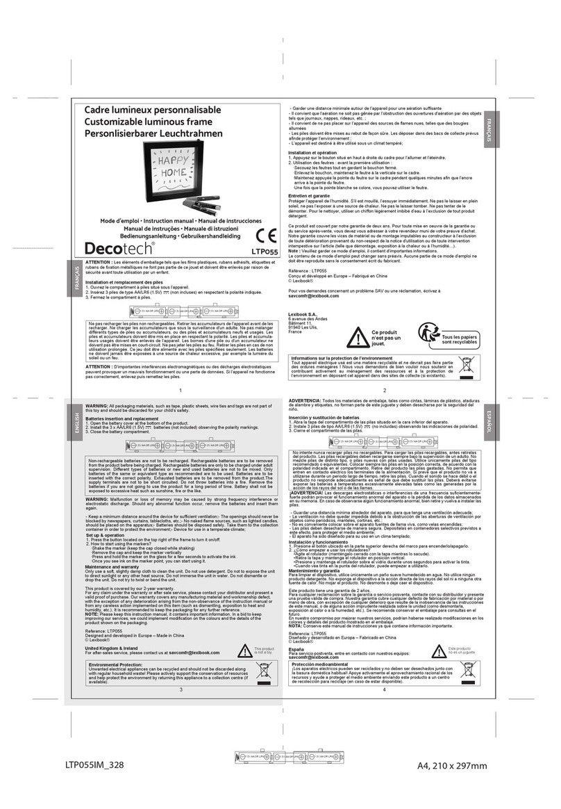 Decotech LTP055 instruction manual