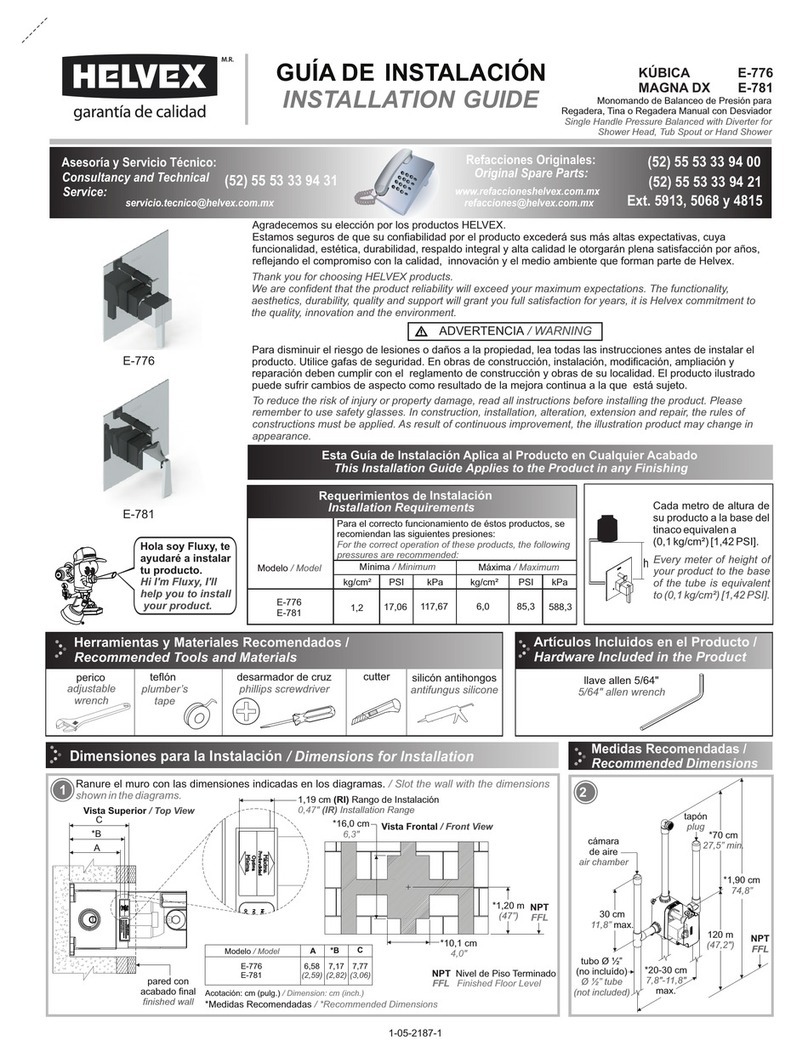Helvex KUBICA E-776 installation guide