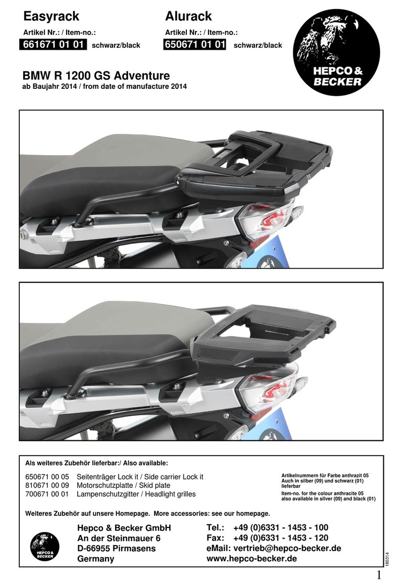 hepco & becker Easyrack 661671 01 01 User manual