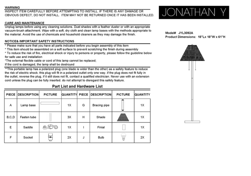 JONATHAN Y JYL3092A quick start guide JONATHAN Y JYL3092A quick start guide