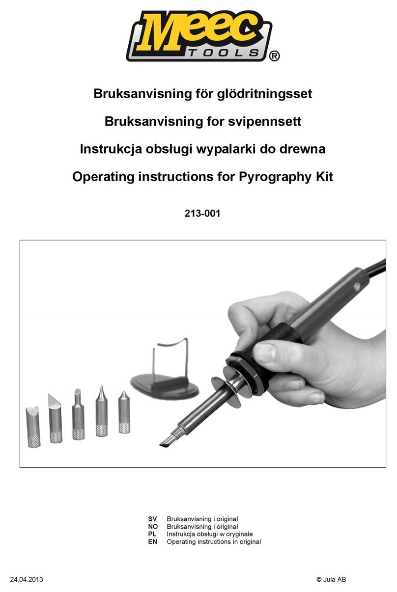 Meec tools 213-001 operating instructions