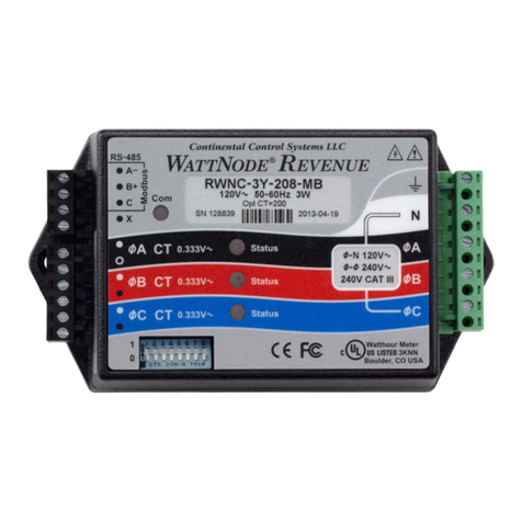 CCS WattNode WNC-3Y-208-MB Installation and operation manual