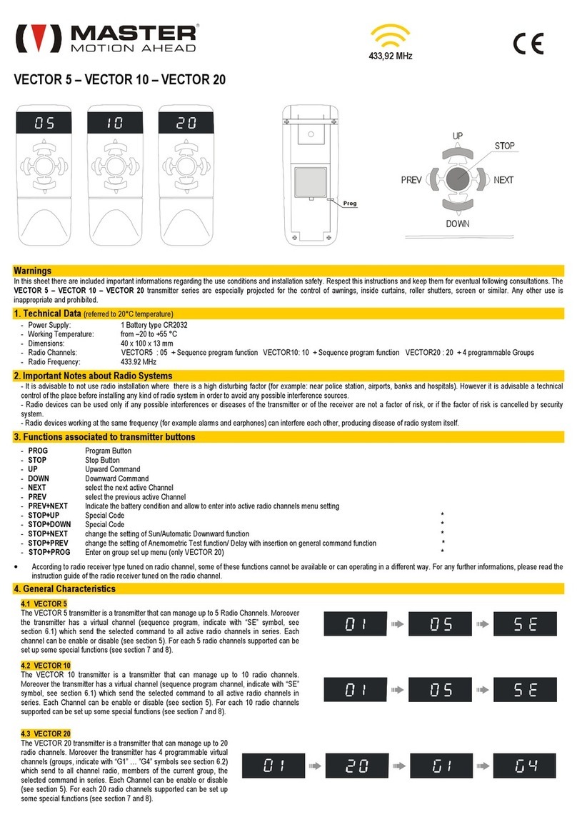 Master VECTOR 5 quick start guide