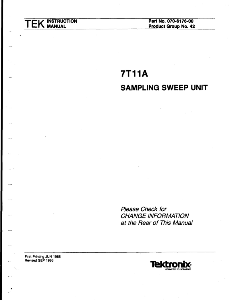 Tektronix 7T11A User manual