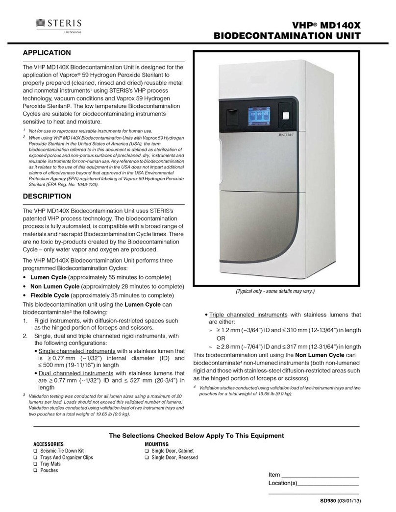 Steris VHP MD140X manual