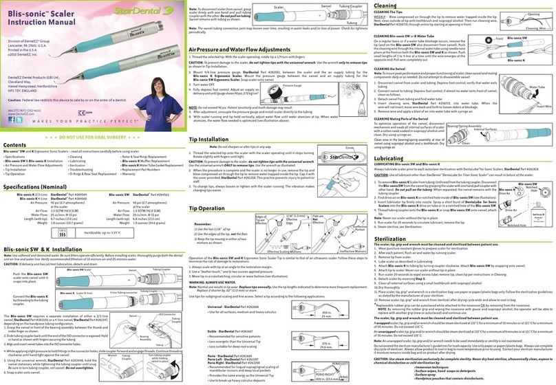 DentalEZ StarDental Blis-sonic K User manual