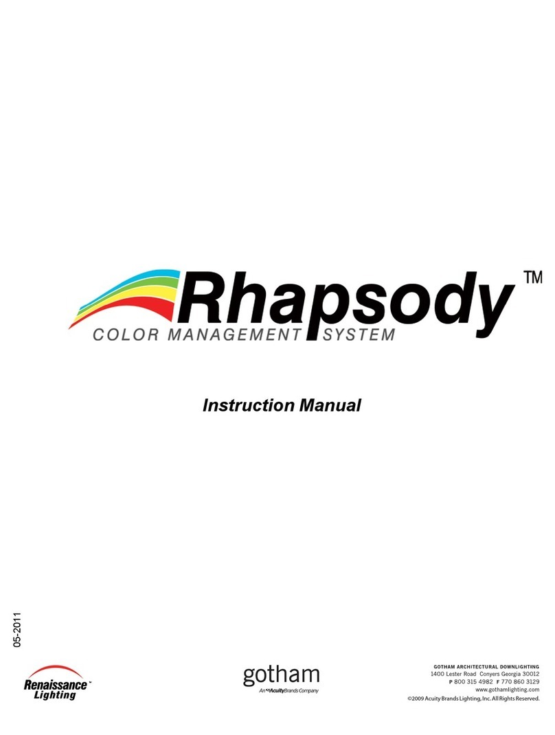 Acuity Brands gotham Renaissance Lighting Rhapsody instruction manual