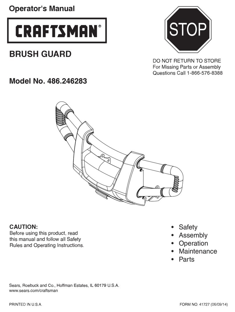 Craftsman BRUSH GUARD 486.246283 Operator's manual