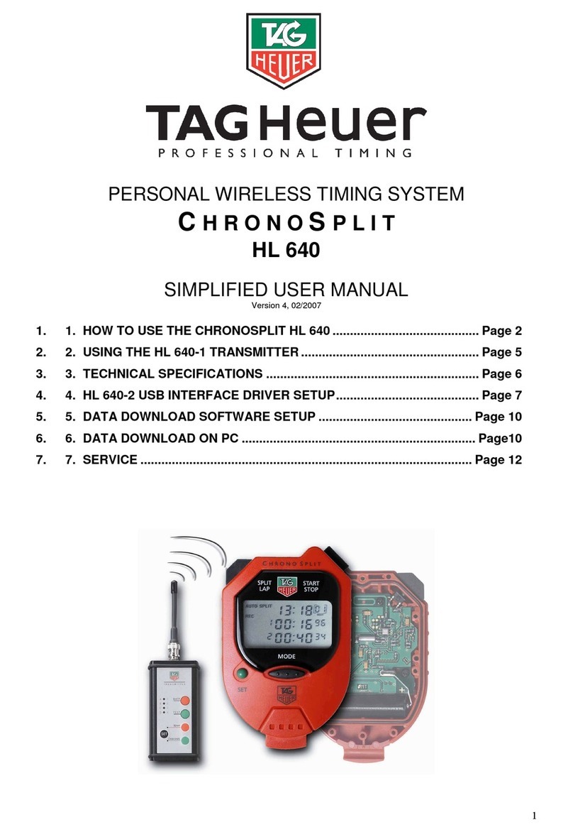 TAG Heuer Chrono Split HL 640 User manual
