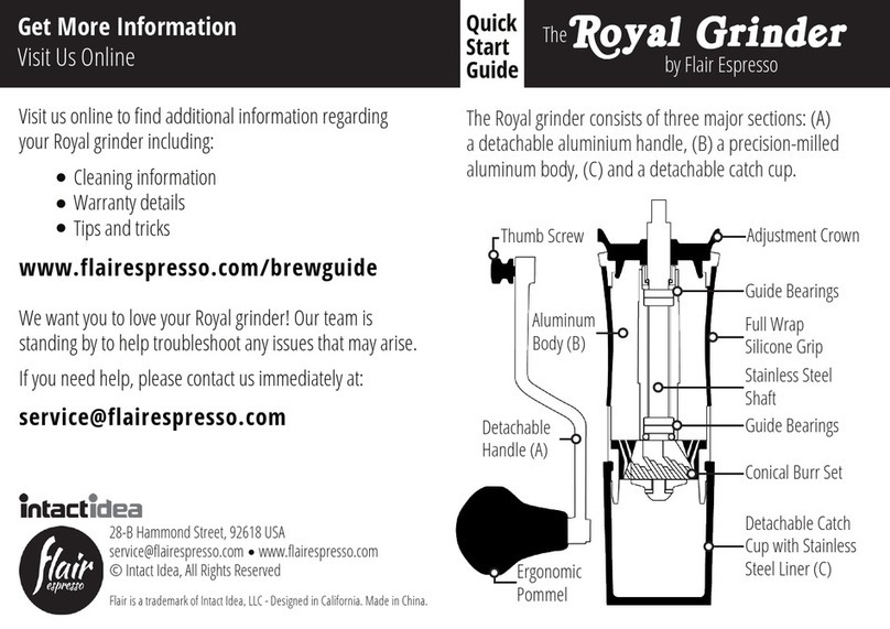 Flair Espresso intactidea Royal Grinder quick start guide Flair Espresso intactidea Royal Grinder quick start guide