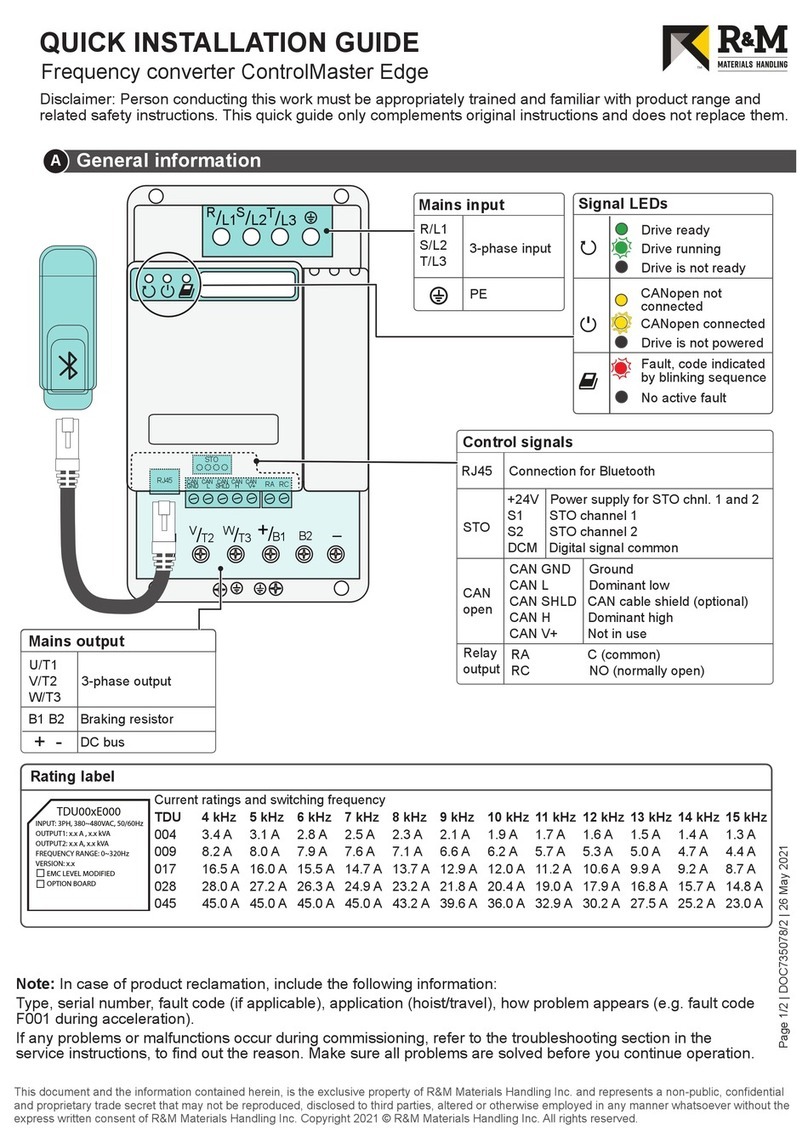R&M ControlMaster Edge Quick installation guide