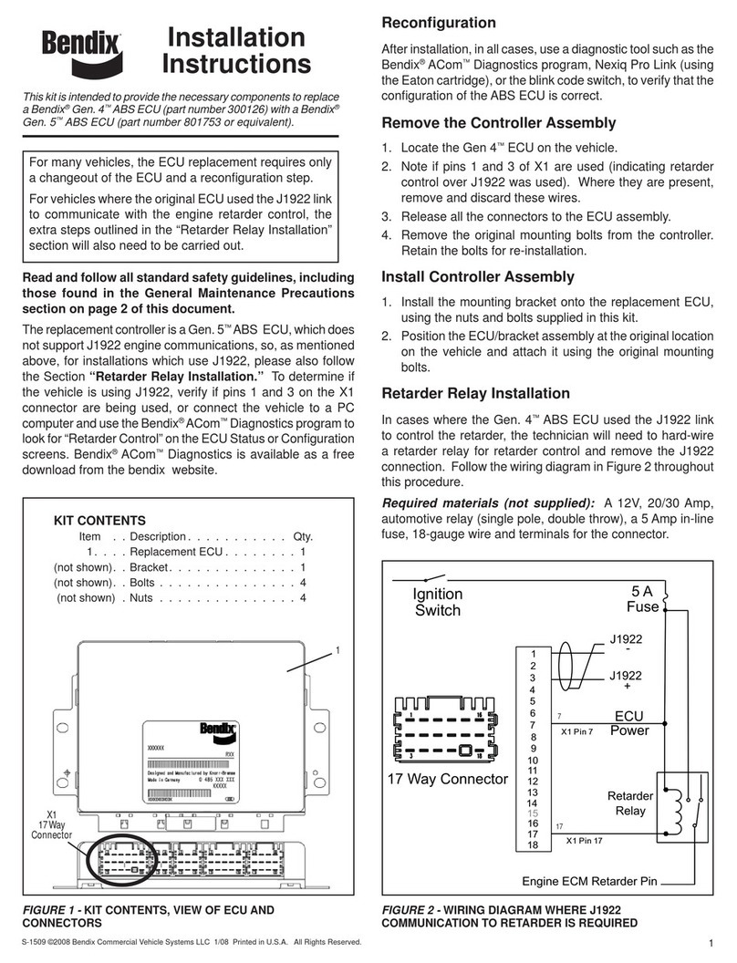 BENDIX Gen. 4 ABS ECU User manual