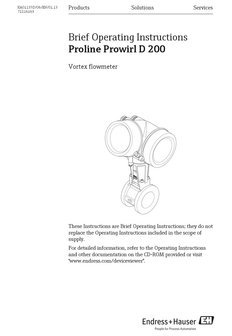 Endress+Hauser Proline Prowirl D 200 Technical specifications