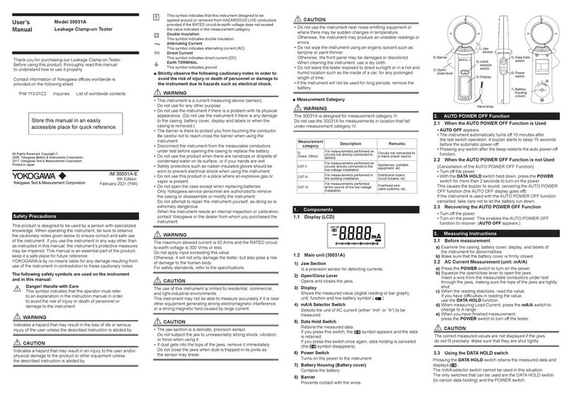 YOKOGAWA 30031A User manual