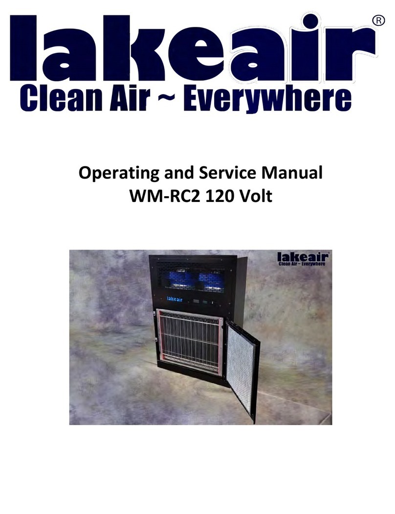 lakeair WM-RC2 120 Volt Operating and service manual
