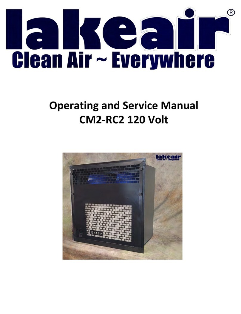 lakeair CM2-RC2 120 Volt Operating and service manual