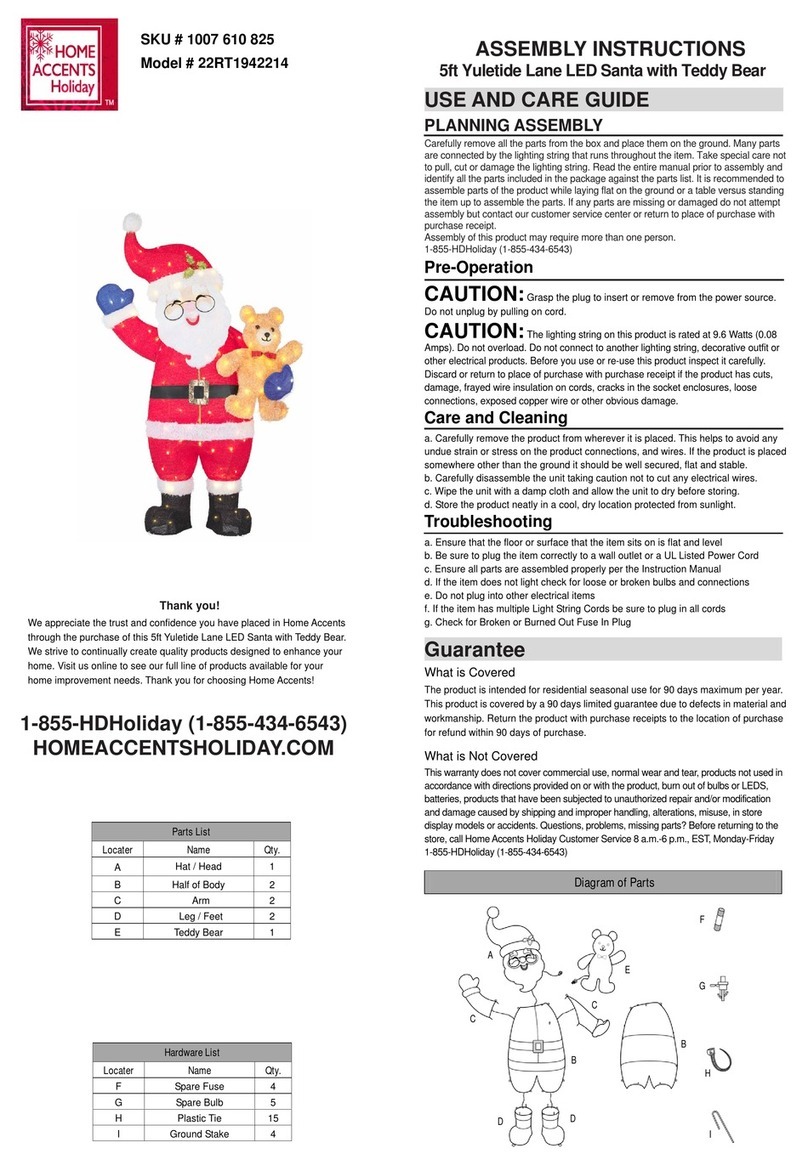 Home Accents Holiday Yuletide Lane 22RT1942214 Assembly instructions