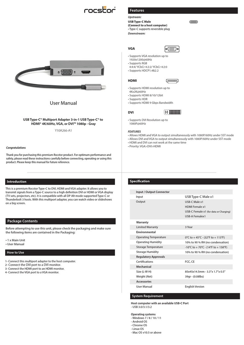 Rocstor Y10A266-A1 User manual