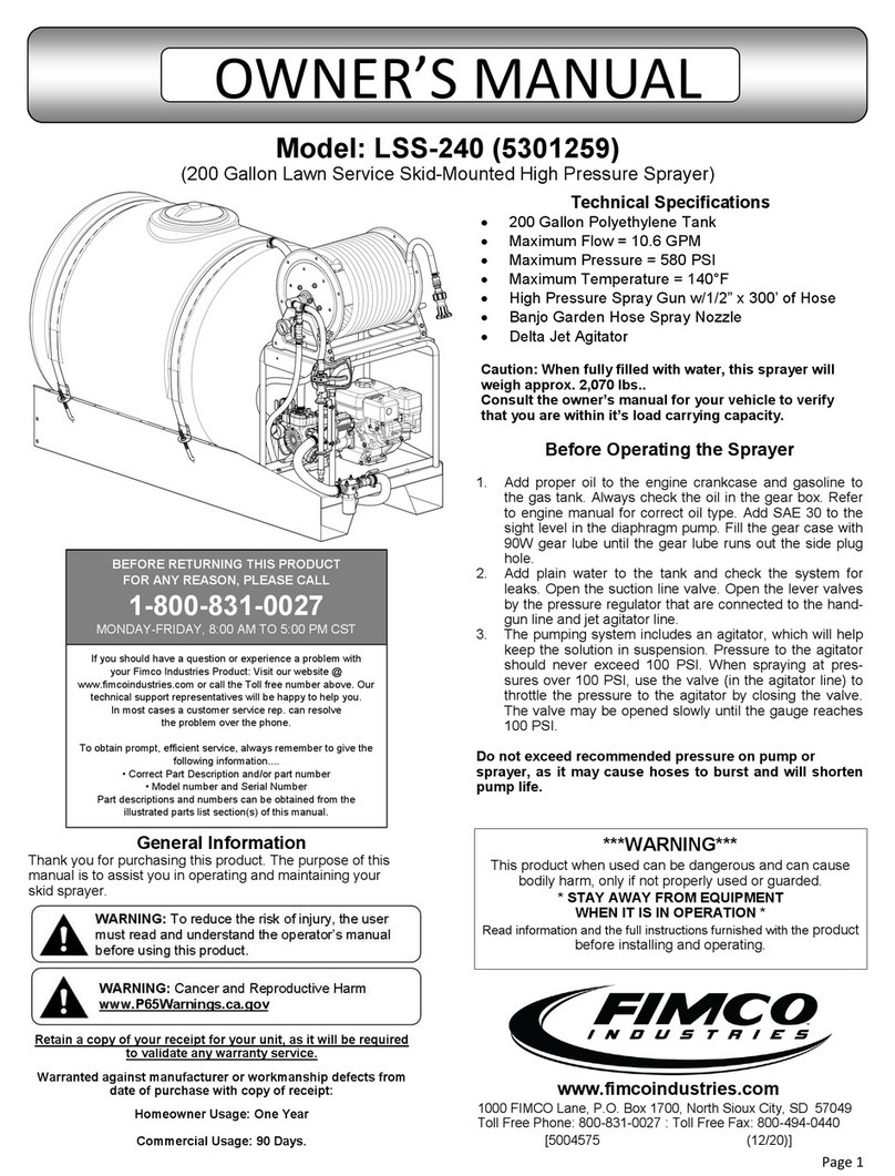 Fimco LSS-240 owner's manual