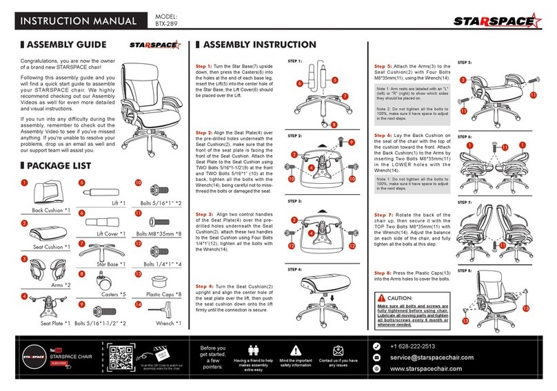Starspace BTX-289 instruction manual