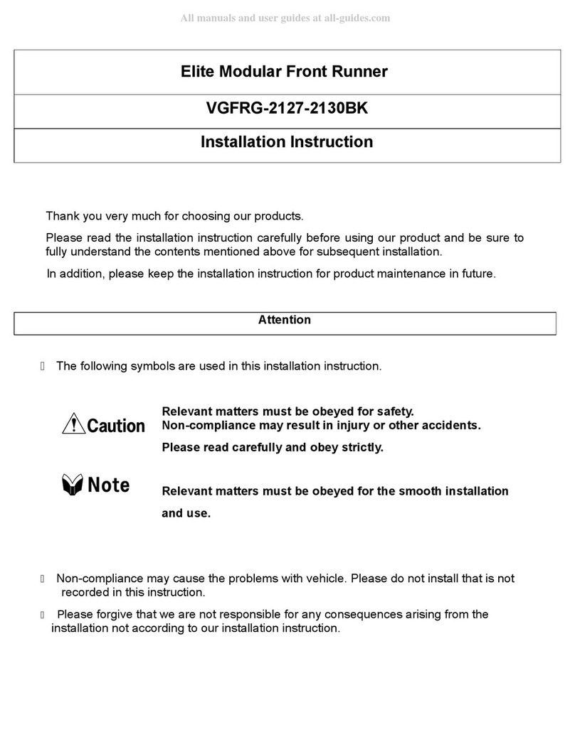 Vanguard VGFRG-2127-2130BK Installation instruction Vanguard VGFRG-2127-2130BK Installation instruction