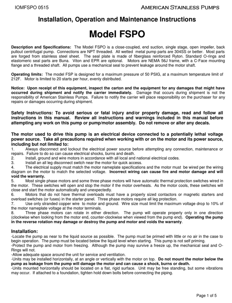 ASP FSPO Installation, operation and maintenance instructions ASP FSPO Installation, operation and maintenance instructions