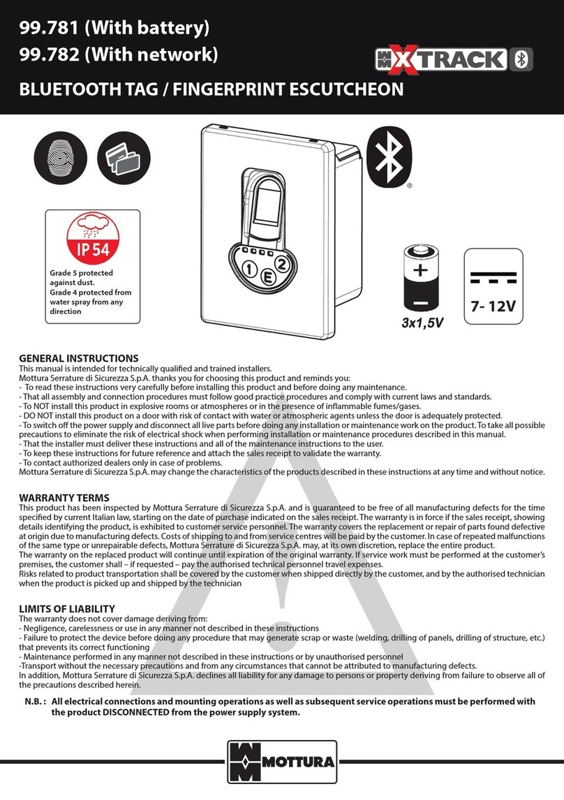Mottura XTRACK 99.781 manual