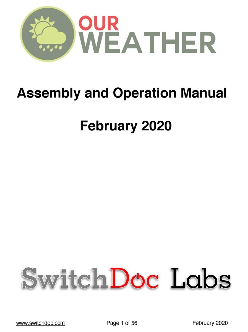 SwitchDoc Labs Our Weather Installation and operating instructions