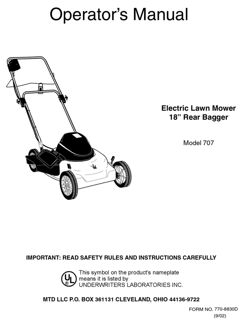 MTD Yard Machines 707 User manual