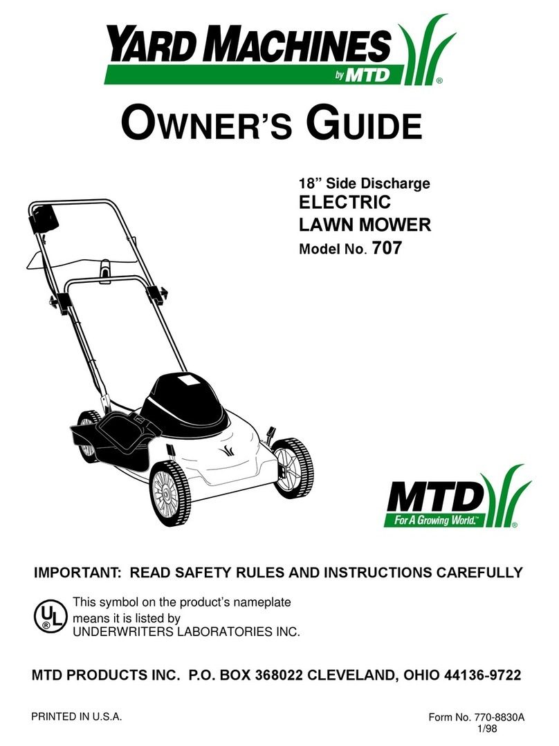MTD Yard Machines 707 owner's guide MTD Yard Machines 707 owner's guide