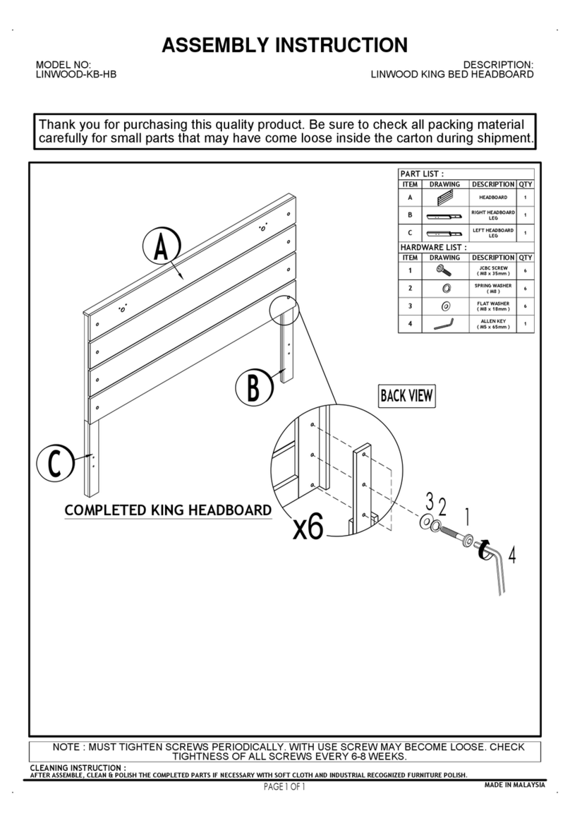 GLOBAL FURNITURE ALLIANCE LINWOOD-KB-HB User manual