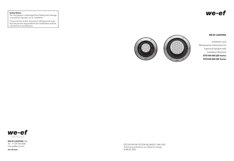 WE-EF ETC100-GB LED Series Installation and maintenance instructions
