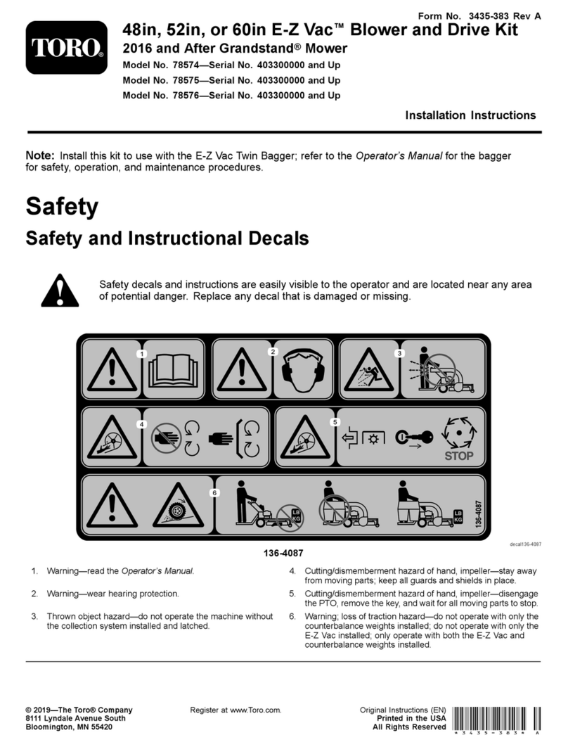Toro E-Z Vac 78574 installation instructions