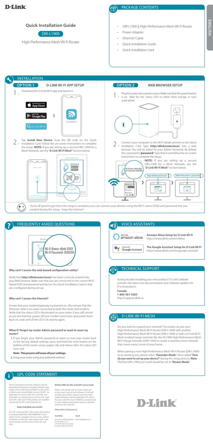 D-Link DIR-L1900 User manual