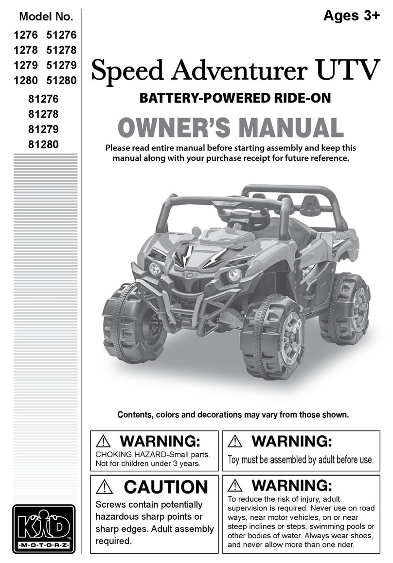 KID MOTORZ Speed Adventurer UTV 1276 User manual